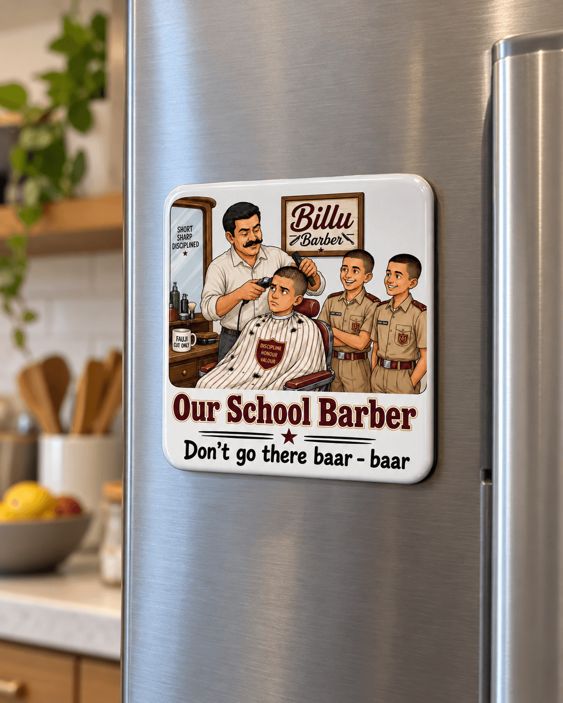 School Barber Magnet — On Fridge thumbnail