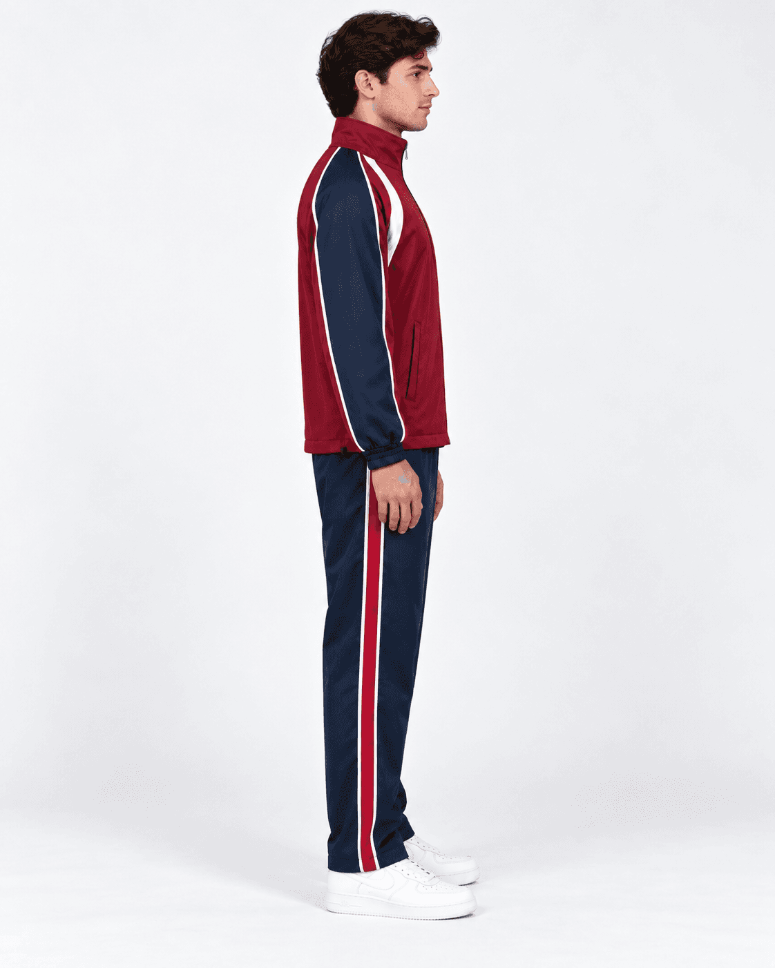 Maroon Tracksuit — Model Side 2 thumbnail