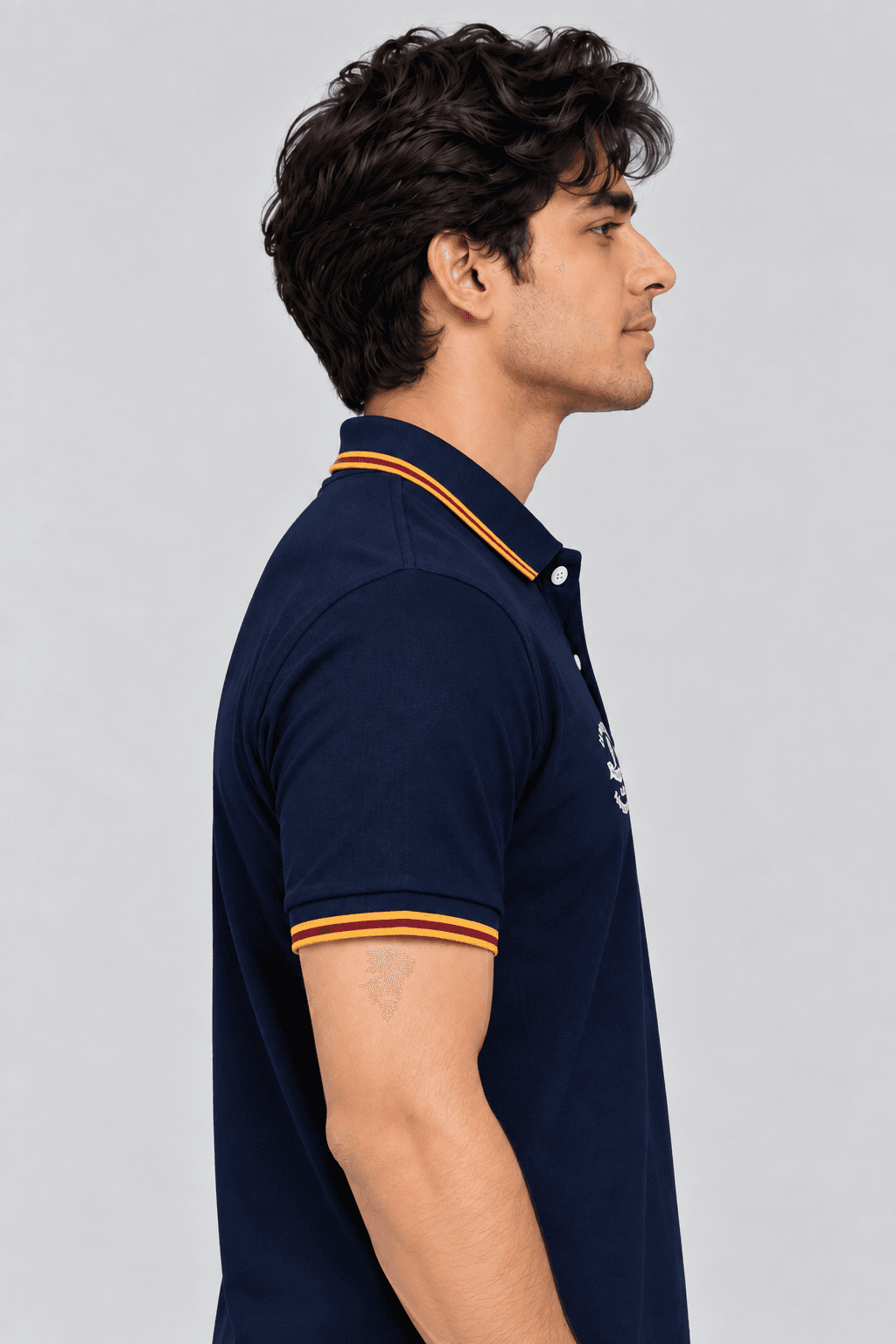 Navy Blue T-Shirt — Model Side 2 thumbnail
